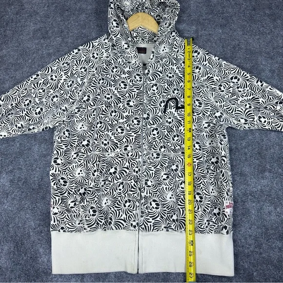 RARE Evisu Y2K 90’s Skulls Skeletons Zip Up Skater Hoodie Men’s Size 2XL